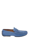 Cesare di Napoli Blue nubuck moccasins for men - Leather buckle. 100% nubuck. Interior: Leather. Insole: Leather. Outsole: Other materials. Country of manufacture: Italy. Care: specialized cleaning - photo 1