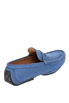 Blue nubuck moccasins for men Cesare di Napoli - Leather buckle. 100% nubuck. Interior: Leather. Insole: Leather. Outsole: Other materials. Country of manufacture: Italy. Care: specialized cleaning - photo 4