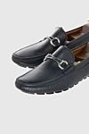 Cesare di Napoli Men's leather moccasins blue - Metal Buckle. 100% leather. Interior: Leather. Insole: Leather. Outsole: Other materials. Country of manufacture: Italy. Care: specialized cleaning - photo 5