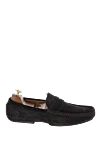 Cesare di Napoli Men's nubuck moccasins in black - Leather buckle. 100% nubuck. Interior: Leather. Insole: Leather. Outsole: Other materials. Country of manufacture: Italy. Care: specialized cleaning - photo 1