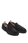 Cesare di Napoli Men's nubuck moccasins in black - Leather buckle. 100% nubuck. Interior: Leather. Insole: Leather. Outsole: Other materials. Country of manufacture: Italy. Care: specialized cleaning - photo 3