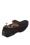 Men's nubuck moccasins in black Cesare di Napoli - Leather buckle. 100% nubuck. Interior: Leather. Insole: Leather. Outsole: Other materials. Country of manufacture: Italy. Care: specialized cleaning - photo 4