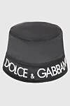 Dolce & Gabbana Панама из полиамида черная мужская - Вышивка логотипа . 100% полиамид. Страна производитель: Италия. Уход: специализированная чистка - фото 1