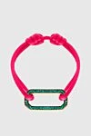 Makova Pink bracelet for women - Metal insert. Textile, metal. Country of manufacture: Italy. Care: specialized cleaning - photo 1