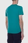 Green silk and cotton T-shirt for men Loro Piana - 60% silk, 40% cotton. Country of manufacture: Italy. Care: specialized cleaning - photo 4