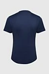 Blue silk and cotton T-shirt for men Loro Piana - 60% silk, 40% cotton. Country of manufacture: Italy. Care: specialized cleaning - photo 6