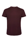 Loro Piana T-shirt made of silk and cotton purple for men - 60% silk, 40% cotton. Country of manufacture: Italy. Care: specialized cleaning - photo 1