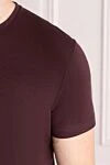 Loro Piana T-shirt made of silk and cotton purple for men - 60% silk, 40% cotton. Country of manufacture: Italy. Care: specialized cleaning - photo 5