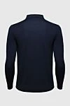 Loro Piana Polo with long sleeves made of wool blue for men - Long sleeve. 100% wool. Buttons. Country of manufacture: Italy. Care: specialized cleaning - photo 5