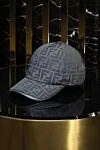 Fendi Кепка из хлопка и полиэстера черная мужская - Узор монограммы. 35% хлопок, 65% полиэстер. Страна производитель: Италия. Уход: специализированная чистка - фото 7
