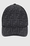 Fendi Кепка из хлопка и полиэстера черная мужская - Узор монограммы. 35% хлопок, 65% полиэстер. Страна производитель: Италия. Уход: специализированная чистка - фото 1