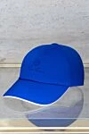 Loro Piana Cap made of polyester blue for men - Contrasting logo embroidery. 100% polyester. Country of manufacture: Italy. Care: specialized cleaning - photo 5