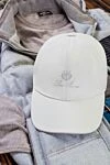 Loro Piana White polyamide cap for men - Contrasting logo embroidery. 100% polyamide. Country of manufacture: Italy. Care: specialized cleaning - photo 7