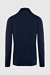 Men's jumper with a high stand-up collar made of wool, blue Loro Piana - High collar stand. 100% wool. Country of manufacture: Italy. Care: specialized cleaning - photo 6