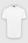 Loro Piana White men's silk and cotton T-shirt - 60% silk, 40% cotton. Country of manufacture: Italy. Care: specialized cleaning - photo 1