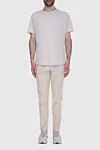 White men's silk and cotton T-shirt Loro Piana - 60% silk, 40% cotton. Country of manufacture: Italy. Care: specialized cleaning - photo 2