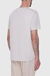 White men's silk and cotton T-shirt Loro Piana - 60% silk, 40% cotton. Country of manufacture: Italy. Care: specialized cleaning - photo 4