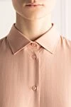 Loro Piana Pink silk blouse for women - silk. buttons. Country of manufacture: Italy. Care: specialized cleaning - photo 5