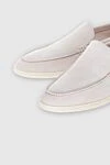 Loro Piana Beige suede loafers for men - contrasting white sole. 100% suede. Country of manufacture: Italy. Care: specialized cleaning - photo 5