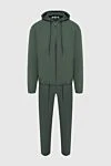 Tombolini Men's sports suit made of polyamide and elastane green - Additionally: Hood. Composition: 85% polyamide, 15% elastane. Closure: Drawstring, zipper. Pockets: Four side pockets. Country of manufacture: Italy. Care: specialized cleaning - photo 1