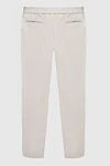 Tombolini Men's beige wool trousers - 99% wool, 1% elastane. Closure: button, zipper. two side, two back pockets. Country of manufacture: Italy. Care: specialized cleaning - photo 5