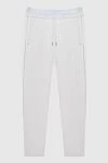 Tonet White pants for women - 84% cotton, 10% viscose, 6% polyester. elastic belt with lacing. Country of manufacture: Italy. Care: specialized cleaning - photo 1