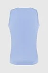 Women's blue cotton top Tonet - 100% cotton. Country of manufacture: Italy. Care: specialized cleaning - photo 6