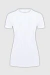 Fabiana Filippi Women's cotton white t-shirt with ribbed texture - 100% cotton. Country of manufacture: Italy. Care: specialized cleaning - photo 1