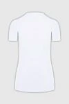 Women's cotton white t-shirt with ribbed texture Fabiana Filippi - 100% cotton. Country of manufacture: Italy. Care: specialized cleaning - photo 6