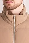 Brunello Cucinelli Пуховик чоловічий з акрилу бежевий - 80% акрил, 20% інші волокна. Блискавка. Дві бічні кишені, дві внутрішні кишені. Країна виробник: Італія. Догляд: спеціалізоване чищення - фото 5