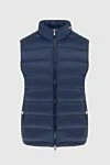 Brunello Cucinelli Жилет из нейлона синий мужской - 100% нейлон. Молния. Два боковых, три внутренних. Утеплитель: Нейлон. Страна производитель: Италия. Уход: специализированная чистка - фото 1