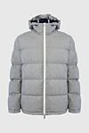 Brunello Cucinelli Пуховик мужской из хлопка серый - Вшитый капюшон. 100% хлопок. Молния. Два боковых кармана, два внутренних кармана. Страна производитель: Италия. Уход: специализированная чистка - фото 1