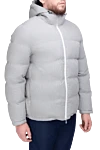 Brunello Cucinelli Пуховик мужской из хлопка серый - Вшитый капюшон. 100% хлопок. Молния. Два боковых кармана, два внутренних кармана. Страна производитель: Италия. Уход: специализированная чистка - фото 3
