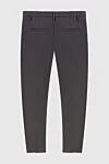 Women's blue trousers with a belt Brunello Cucinelli - belt. two side pockets, two back pockets. fleece, acrylic. zipper, button. Country of manufacture: Italy. Care: specialized cleaning - photo 6