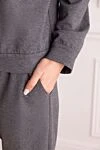Brunello Cucinelli Костюм прогулочный из хлопка серый женский серый - 98% хлопок, 2% другие волокна. кулиска. Капюшон: есть. Страна производитель: Италия. Уход: специализированная чистка - фото 5