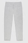 Sports pants for men made of cotton gray Brunello Cucinelli - 98% cotton, 2% other fibers. Closure: Drawstring. Two side pockets, two back pockets. Country of manufacture: Italy. Care: specialized cleaning - photo 6
