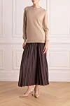 Beige jumper for women Brunello Cucinelli - 51% cashmere, 22% silk, 20% acrylic. Country of manufacture: Italy. Care: specialized cleaning - photo 2