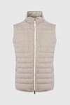 Brunello Cucinelli Cashmere vest beige for men - 100% cashmere. Closure: Zipper. Two side pockets, three inner pockets. Insulation: Down. Country of manufacture: Italy. Care: specialized cleaning - photo 1