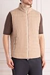 Brunello Cucinelli Cashmere vest beige for men - 100% cashmere. Closure: Zipper. Two side pockets, three inner pockets. Insulation: Down. Country of manufacture: Italy. Care: specialized cleaning - photo 3