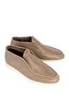 Cesare di Napoli Beige leather loafers for men - contrast sole. 100% genuine leather. Insole: leather. Country of manufacture: Italy. Care: specialized cleaning - photo 3