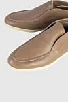 Cesare di Napoli Beige leather loafers for men - contrast sole. 100% genuine leather. Insole: leather. Country of manufacture: Italy. Care: specialized cleaning - photo 5