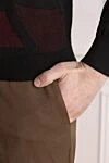 PT01 (Pantaloni Torino) Коричневі штани з м'якого флісу вільного силуету. (уцінка) - 98% фліс, 2% інші волокна. гудзик, блискавка. дві бічні кишені, дві задні кишені. Країна виробник: Італія. Догляд: спеціалізоване чищення - фото 5