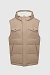 Brunello Cucinelli Жилет из акрила бежевый мужской бежевый - Капюшон. 80% акрил, 20% другие волокна. Молния, кнопки. Два боковых, два нагрудных накладных кармана, три внутренних. Утеплитель: Пух. Страна производитель: Италия. Уход: специализированная чистка - фото 1