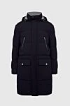 Brunello Cucinelli Пуховик мужской из акрила синий - Вшитый капюшон. 80% акрил, 20% другие волокна. Молния. Два боковых кармана, два внутренних кармана. Страна производитель: Италия. Уход: специализированная чистка - фото 1