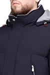 Brunello Cucinelli Пуховик мужской из акрила синий - Вшитый капюшон. 80% акрил, 20% другие волокна. Молния. Два боковых кармана, два внутренних кармана. Страна производитель: Италия. Уход: специализированная чистка - фото 5