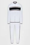 Stefano Ricci Спортивний костюм із бавовни білого кольору з контрастною смугою - Контрастне оздоблення. 95% бавовна, 5% еластан. Куліска, блискавка. Чотири бічні кишені. Країна виробник: Італія. Догляд: спеціалізоване чищення - фото 1