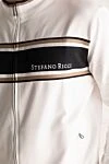 Stefano Ricci Спортивний костюм із бавовни білого кольору з контрастною смугою - Контрастне оздоблення. 95% бавовна, 5% еластан. Куліска, блискавка. Чотири бічні кишені. Країна виробник: Італія. Догляд: спеціалізоване чищення - фото 5