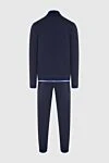 Stefano Ricci Спортивний костюм з бавовни темно-синій з білою смугою - Контрастне оздоблення. 95% бавовна, 5% еластан. Куліска, блискавка. Чотири бічні кишені. Країна виробник: Італія. Догляд: спеціалізоване чищення - фото 7
