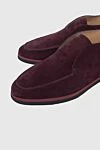 Pellettieri di Parma Leather loafers burgundy for men - Composition: 100% calfskin. Country of manufacture: Italy. Care: specialized cleaning - photo 5