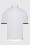 Stefano Ricci Поло з бавовни та шовку біле чоловіче - Фактурний візерунок. 60% шовк, 40% бавовна. Блискавка. Країна виробник: Італія. Догляд: спеціалізоване чищення - фото 7